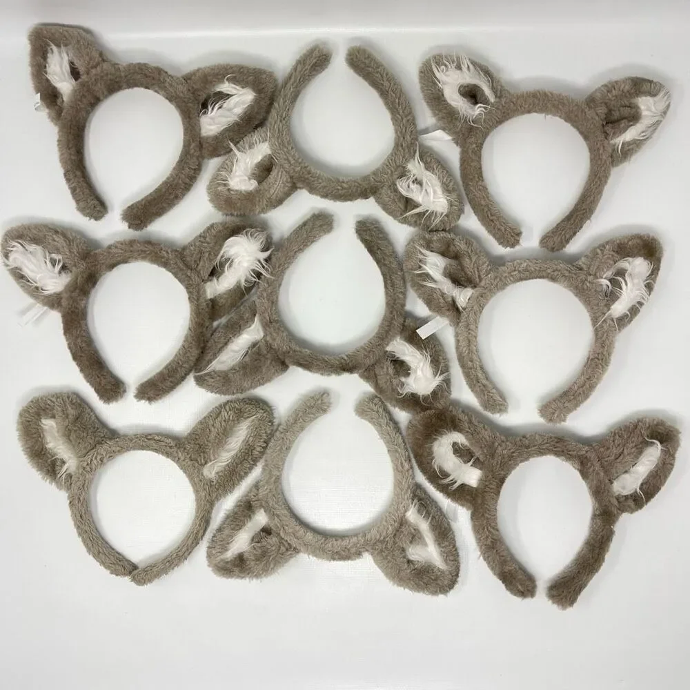 Great Wolf Lodge Wolf Ears Lot of 9 Headbands Gray Souvenir Wolfie Dress Up